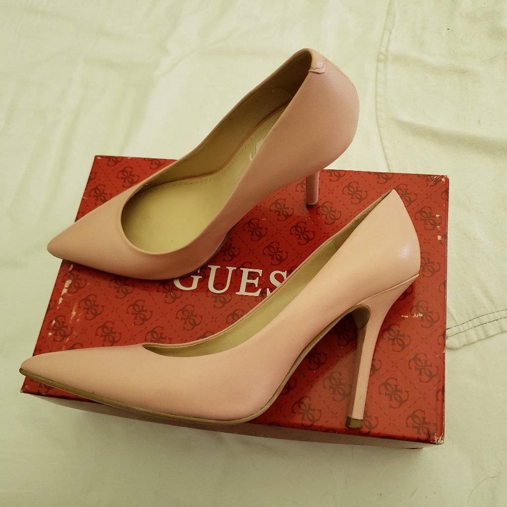 Guess Pink Leather Pump Heels